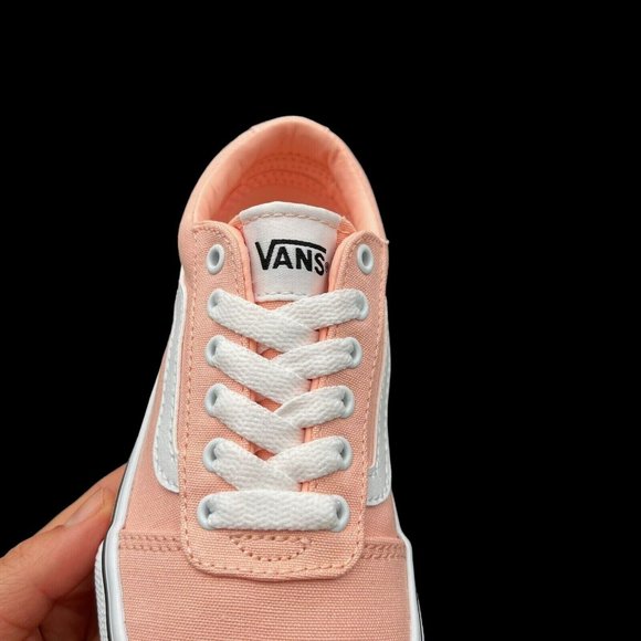 Vans Ward Little Girls Canva Skateboard Sneaker Size 12 Low Top Lace Up Shoes - Picture 6 of 16